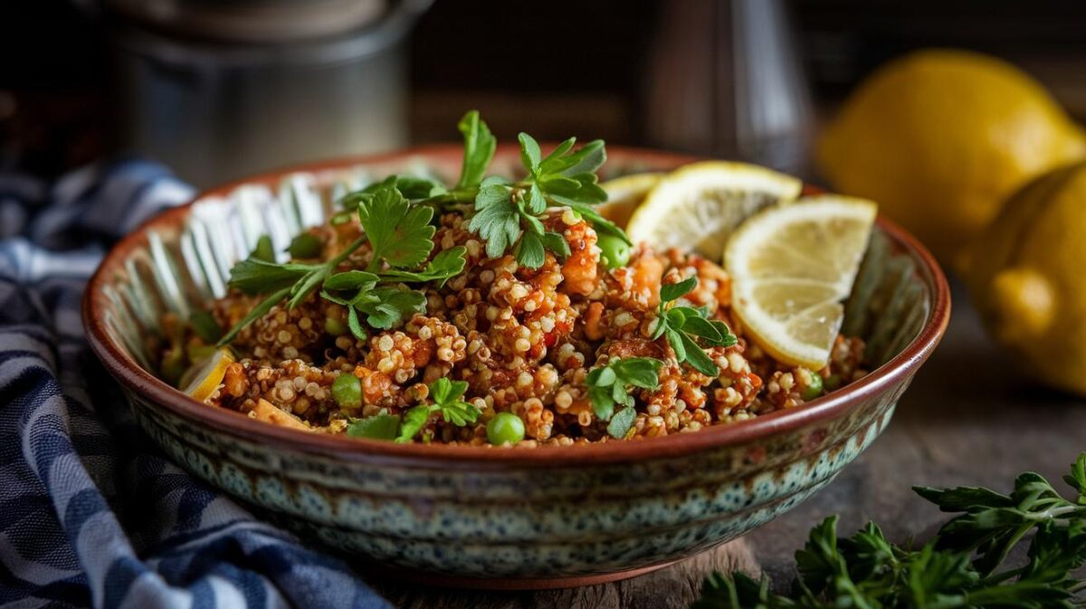 Comment réaliser une recette facile de quinoa végétalien épicé