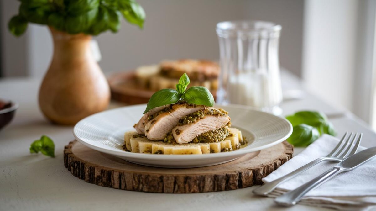 Cuisine économique : Recette de poulet pesto avec des ingrédients simples