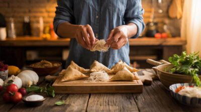 Cuisine Maison: Samoussas au Poulet et Vermicelles Faciles à Faire