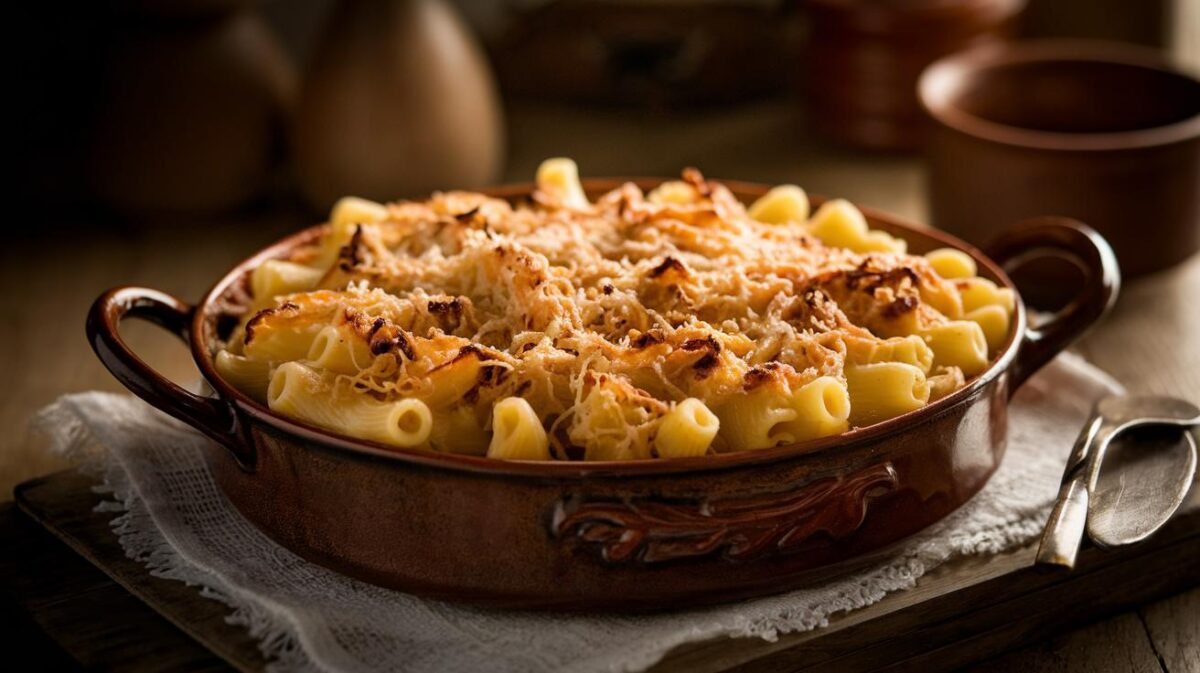 Découvrez ce gratin de macaroni à l'ancienne : une recette pour éveiller vos souvenirs d'enfance avec chaque bouchée