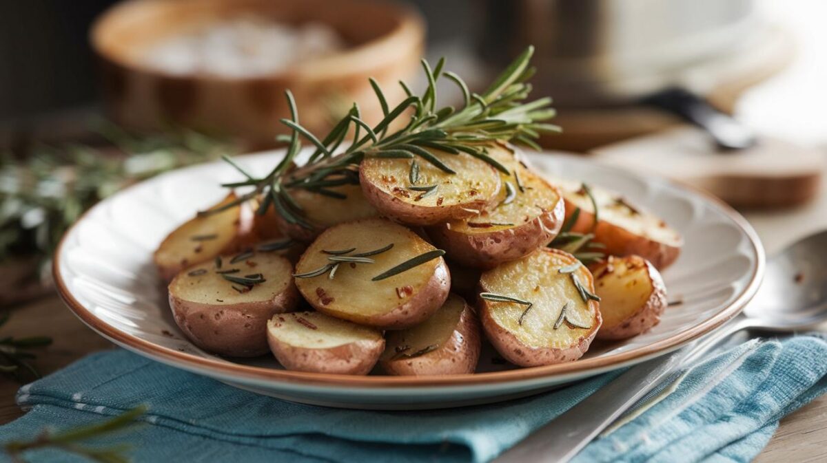 Découvrez comment rendre votre Noël inoubliable avec des pommes de terre rissolées au romarin, un plat simple et économique