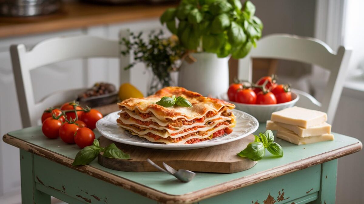 Découvrez la recette facile de lasagnes végétaliennes sans four