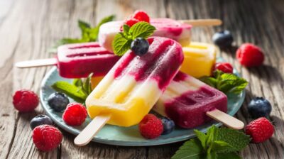 Délice glacé : bâtonnets de glace végétaliens aux fruits, plaisir sain