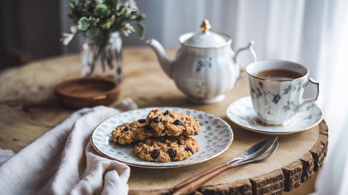 Goûter parfait : cookies végétaliens aux flocons d'avoine et raisins