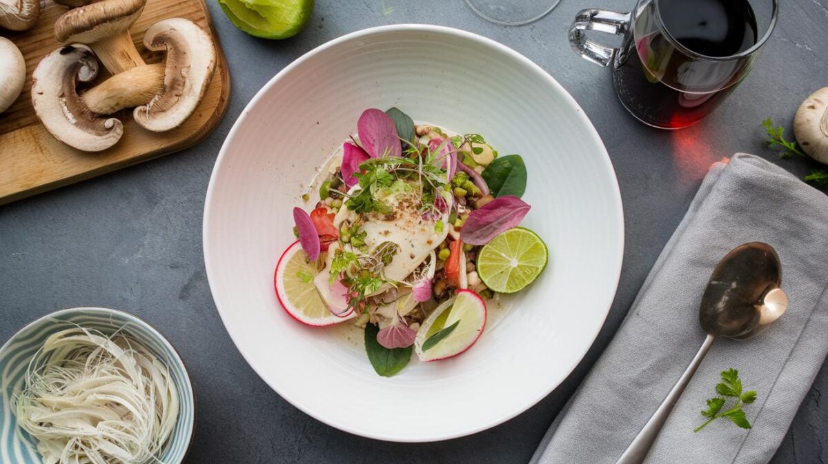 Nouvelle vague : ceviche de champignons, fraîcheur végétalienne