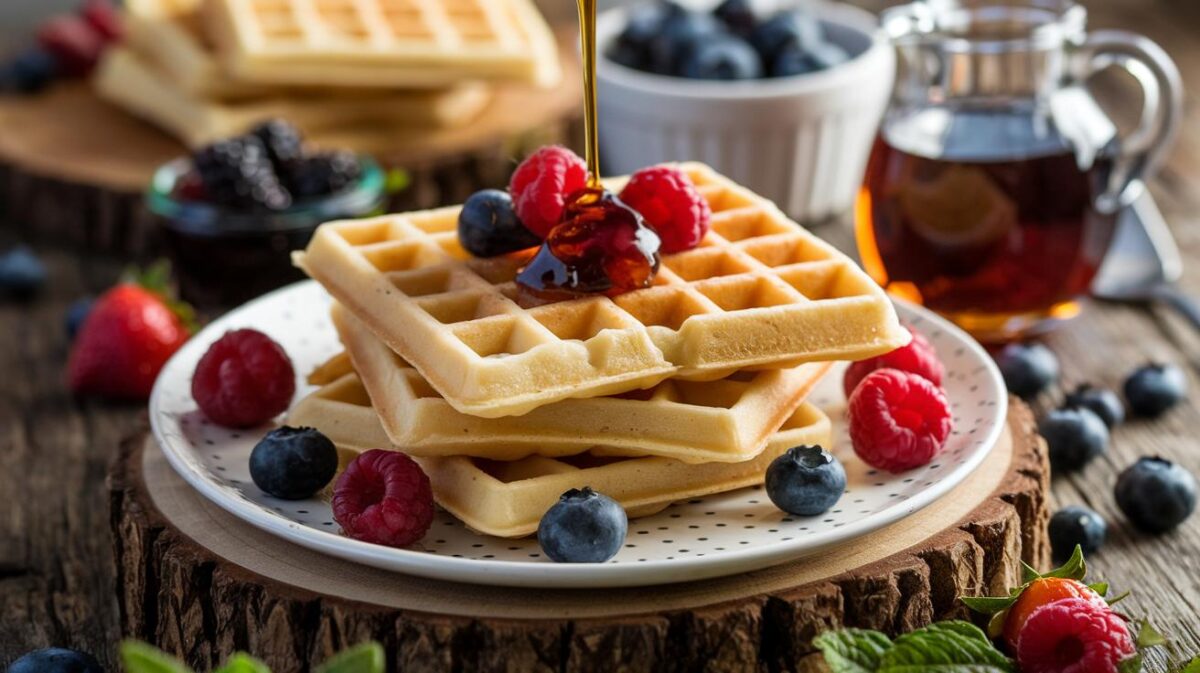 Préparez une recette facile de gaufres végétaliennes croustillantes