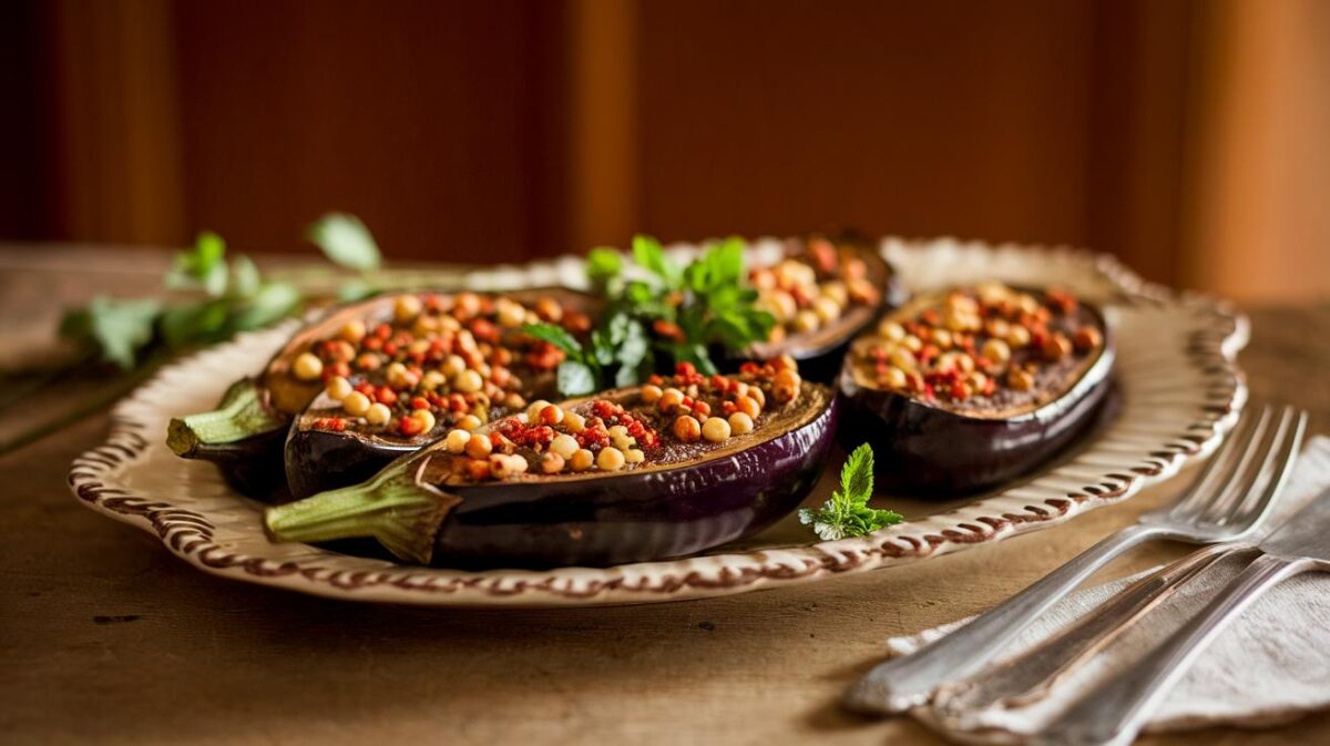 Recette facile d'aubergines au four façon végétalienne