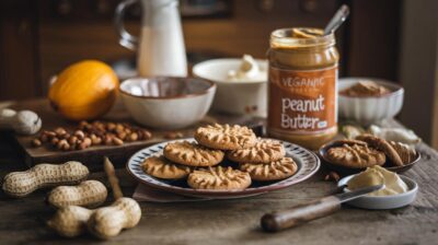 Recette facile de cookies végétaliens au beurre de cacahuète