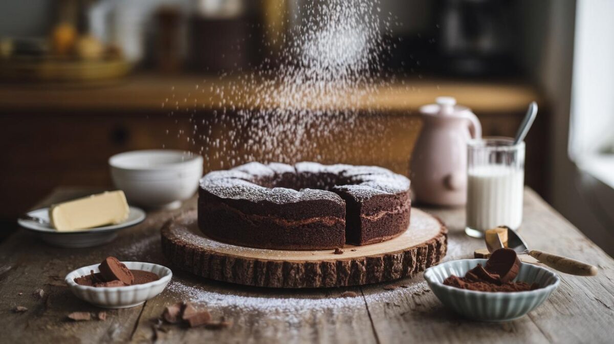 Recette facile de gâteau au chocolat végétalien moelleux