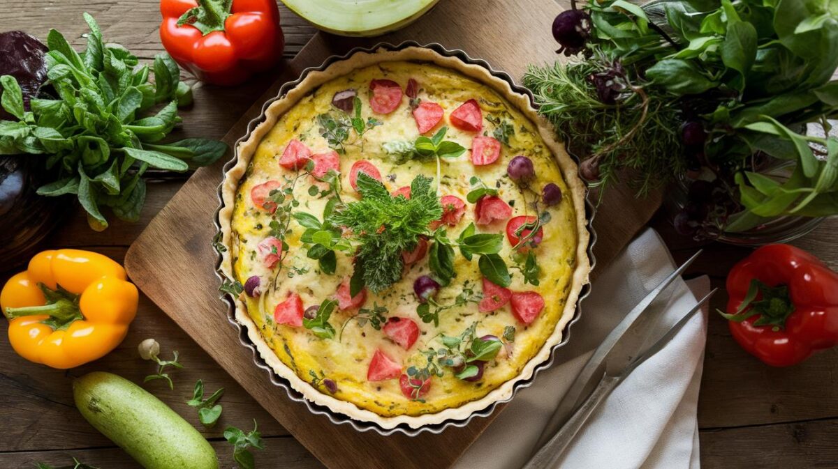 Recette facile de quiche végétalienne sans pâte pour un dîner léger