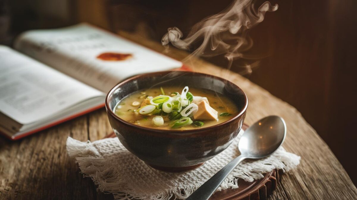 Recette facile et rapide de soupe miso végétalienne pour les soirées fraîches