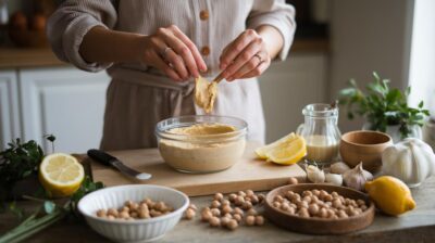 Recette facile pour débutants : houmous maison végétalien