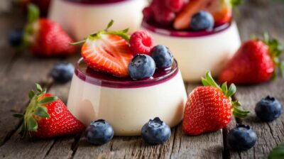 Savourez une recette facile de panna cotta végétalienne aux fruits