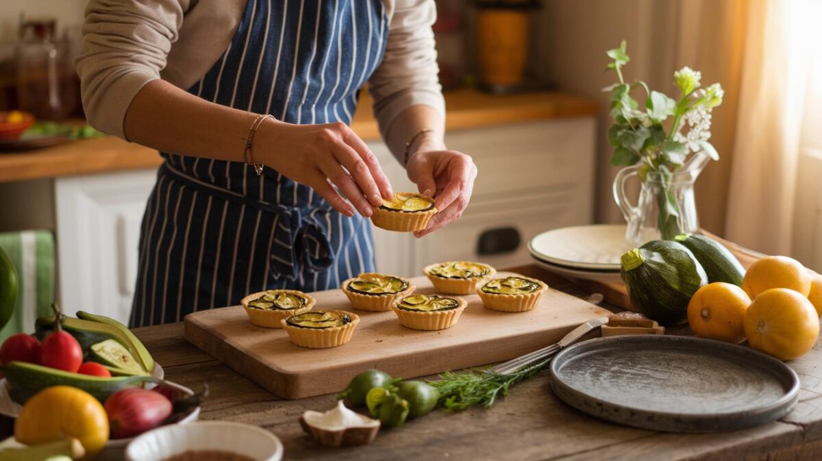 Amateurs de cuisine, découvrez comment cuisiner de délicieuses mini quiches aux courgettes en un rien de temps!