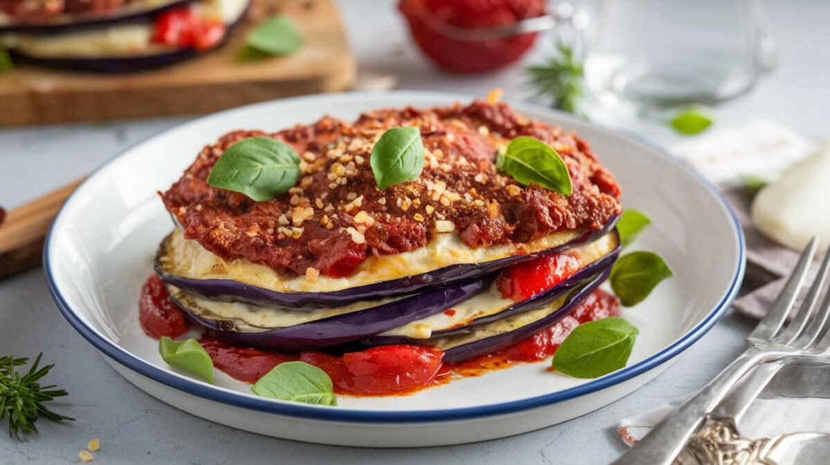 Aubergines à la parmigiana de tous les records, une couche de perfection italienne