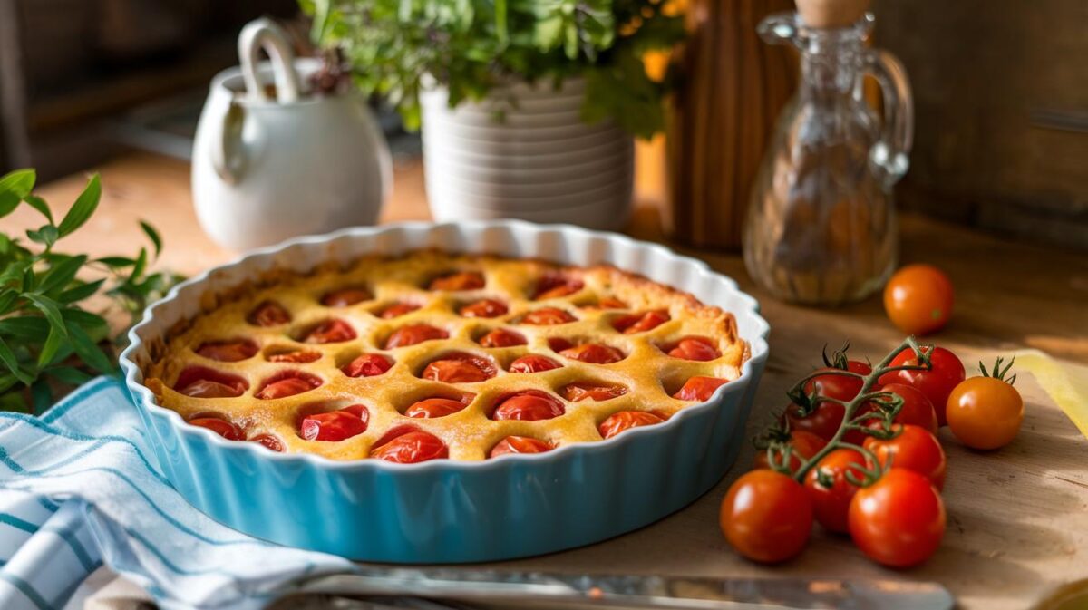 ce dimanche, préparez un délicieux clafoutis de tomates cerises en seulement 10 minutes