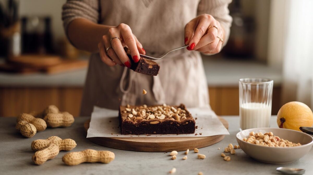 Célébrez la fête des mères avec un dessert exquis : le brownie aux cacahuètes de Cyril Lignac, prêt en un clin d'œil