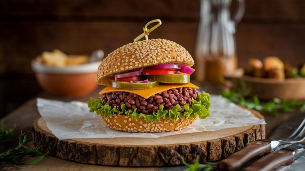 Création gourmande : burgers aux haricots noirs, une recette végétalienne pleine de saveurs