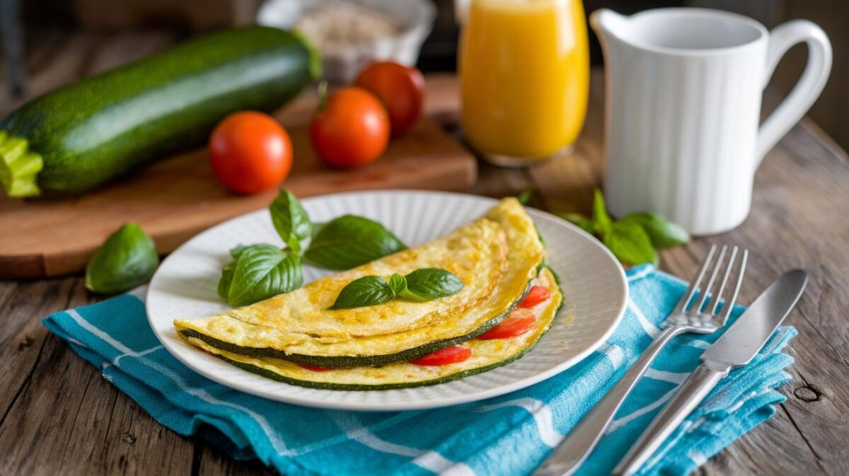 Découvrez cette omelette aux courgettes, un plat simple qui transformera vos dîners de semaine