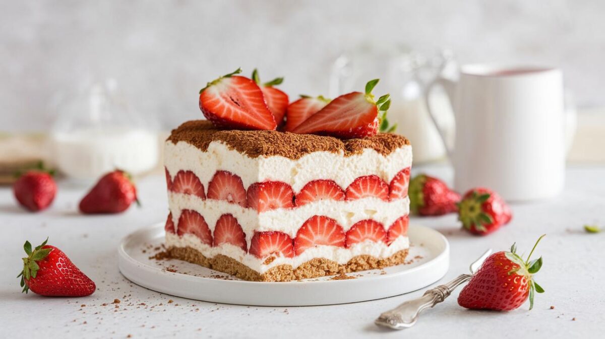 Découvrez comment alléger votre tiramisu aux fraises sans sacrifier le goût : une recette incontournable pour les gourmands soucieux de leur ligne