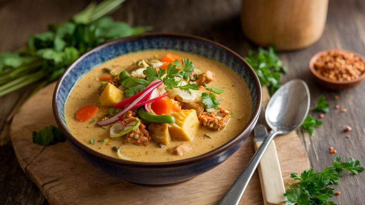 Découvrez comment ce curry végétarien au lait de coco peut émerveiller vos repas et vos sens