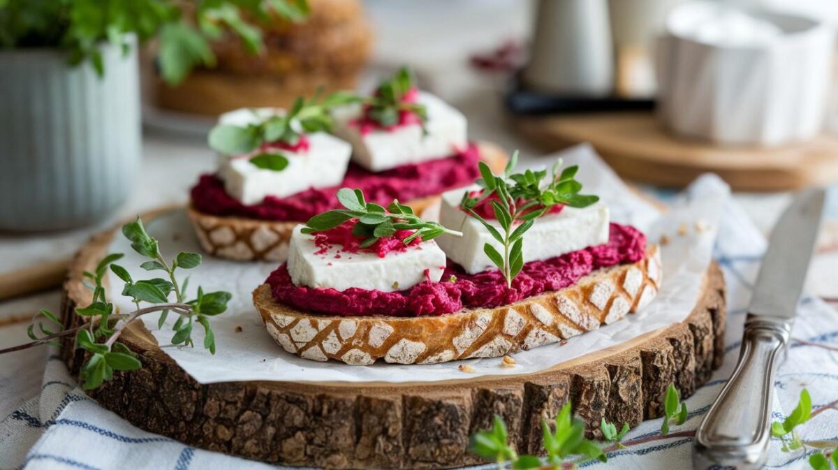 Découvrez comment égayer vos apéritifs avec cette tartinade de feta et betterave surprenante