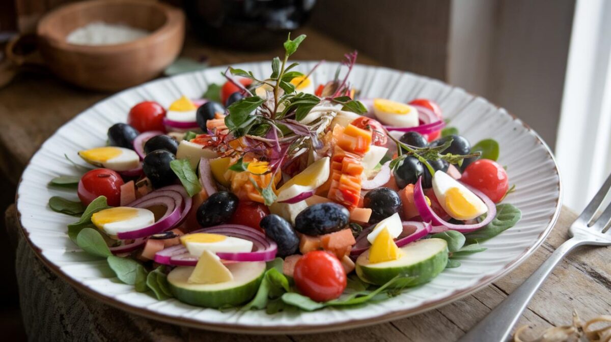 Découvrez comment la salade niçoise réinventée avec halloumi grillé peut égayer votre table!