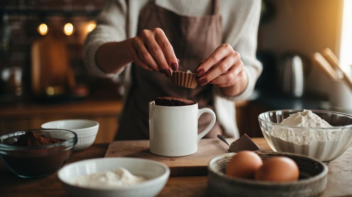 Découvrez comment préparer un délicieux mugcake au chocolat en quelques minutes seulement