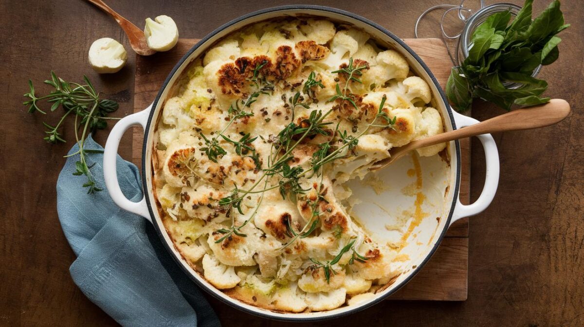 Découvrez comment préparer un gratin de chou-fleur léger sans béchamel qui ravira vos papilles sans culpabilité