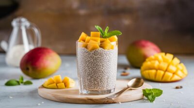 Découvrez comment préparer un irrésistible pudding de chia à la mangue pour un dessert sain et savoureux