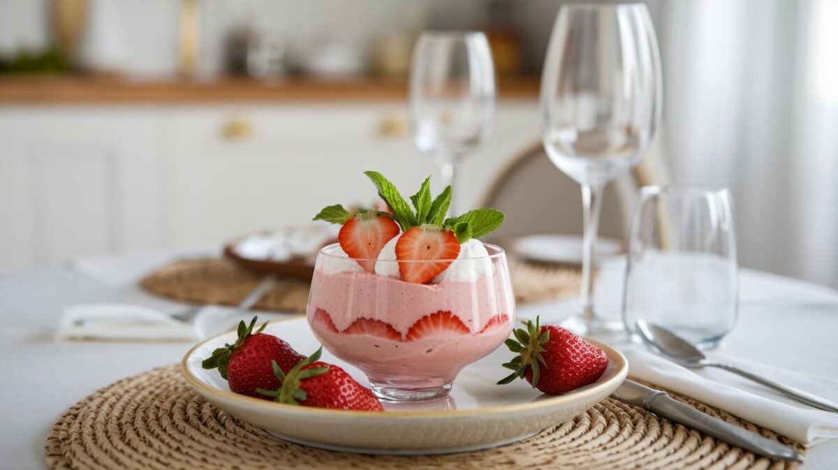 Découvrez comment réaliser la mousse à la fraise de Cyril Lignac : un dessert frais et séduisant pour égayer vos fins de repas