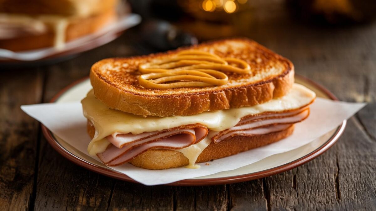 Découvrez comment réaliser le croque-monsieur parfait avec jambon, fromage et une touche de moutarde