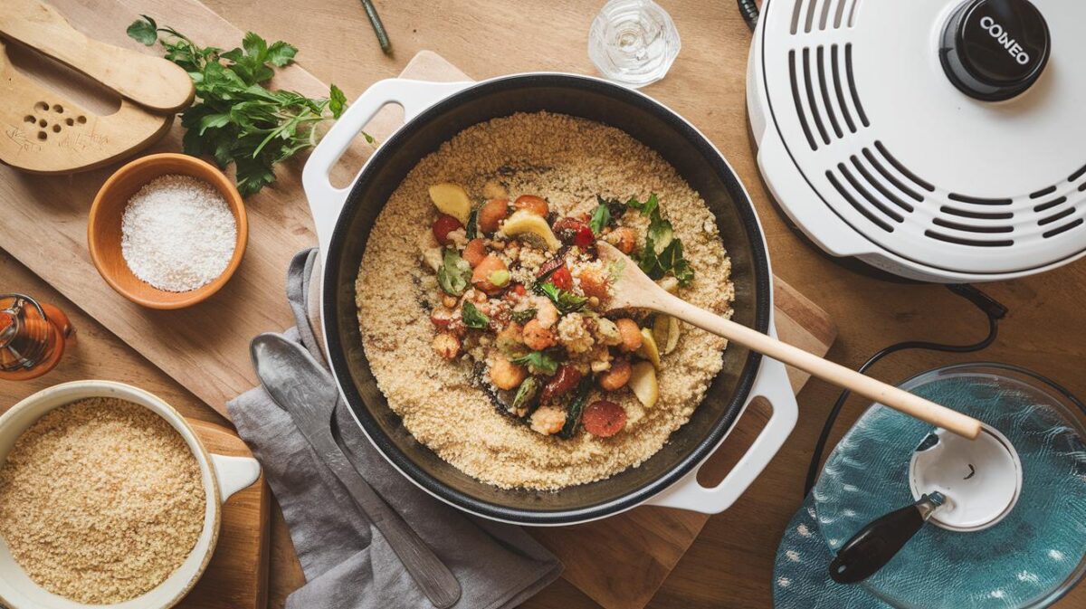 Découvrez comment réaliser un couscous au Cookeo en un clin d'œil : une recette simple pour émerveiller vos convives