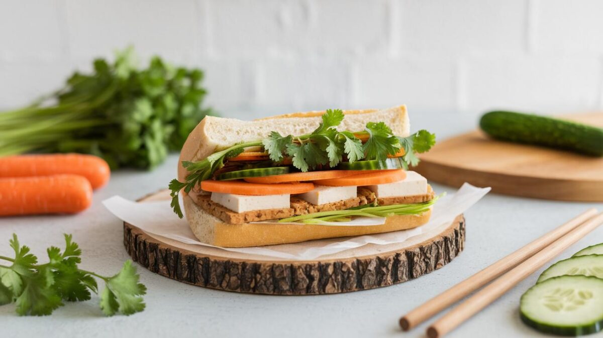 Découvrez comment réaliser un délicieux bánh mì au tofu, une recette simple et savoureuse qui ravira vos papilles