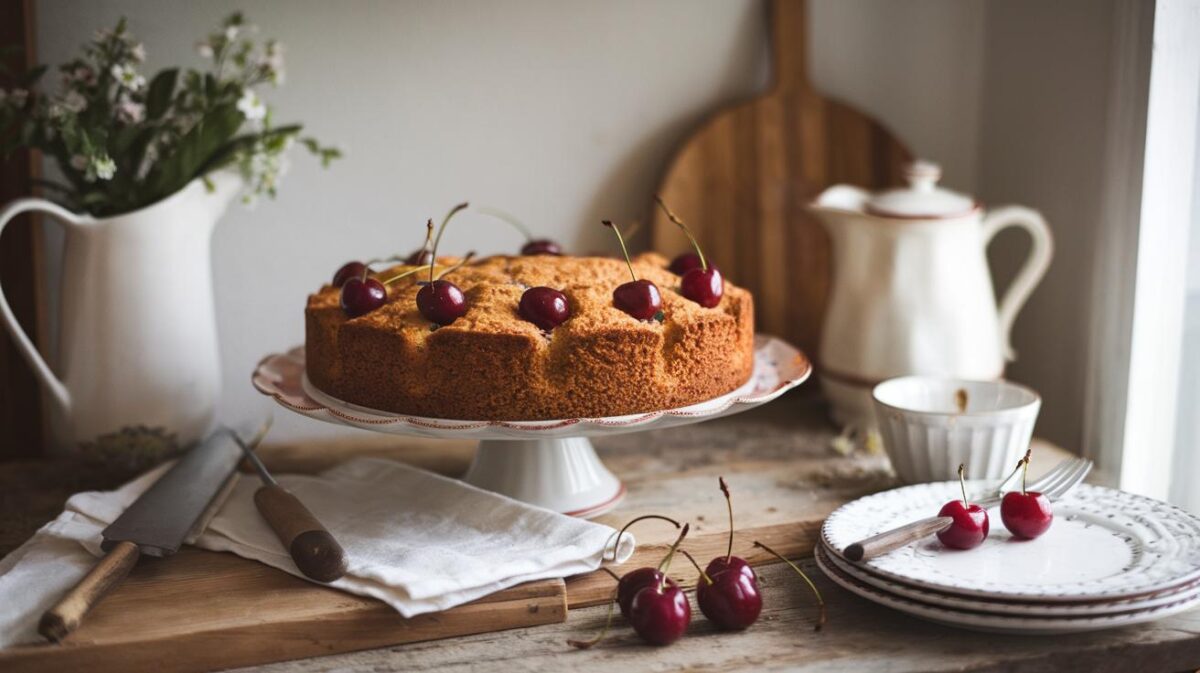 Découvrez comment réaliser un délicieux gâteau aux cerises et graines de pavot, une recette qui ravira vos papilles !