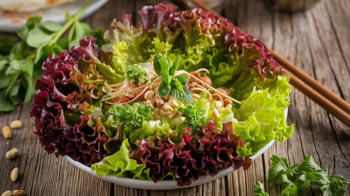 Découvrez comment réinventer votre déjeuner avec cette salade vietnamienne croquante à la batavia