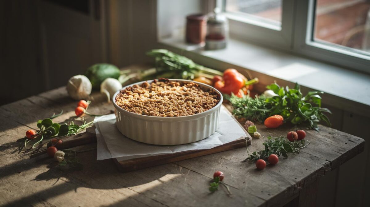 Découvrez comment transformer vos légumes en un crumble croustillant et savoureux qui ravira vos papilles