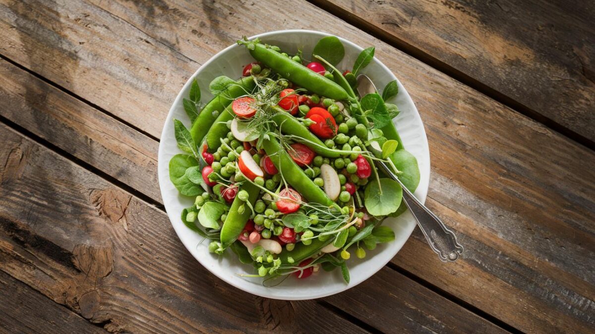 Découvrez la fraîcheur printanière avec la salade de petits pois crus de Laurent Mariotte