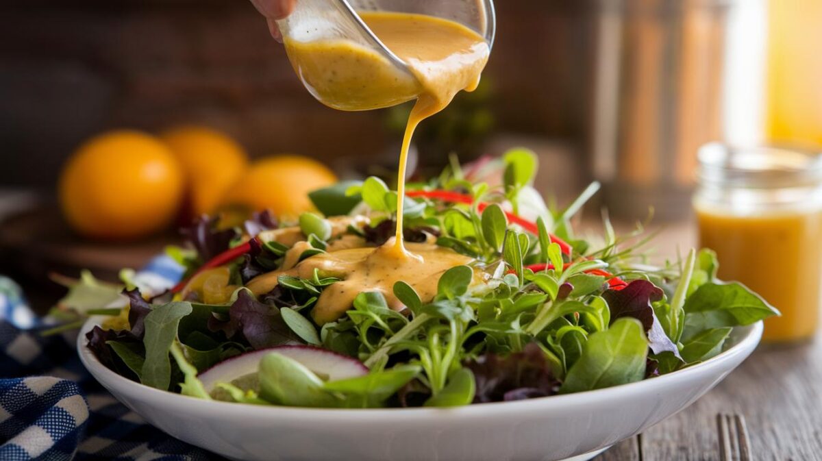 Découvrez la magie de la vinaigrette à la moutarde et au miel : un nectar pour vos salades