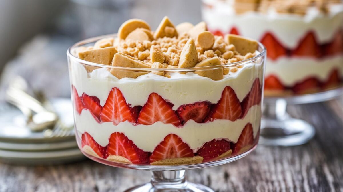 Découvrez la magie du trifle aux fraises, sablés et crème au mascarpone : une recette simple pour régaler vos convives