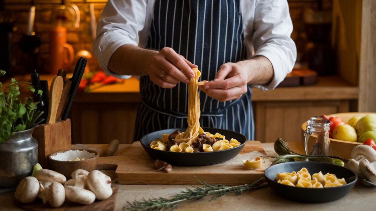 Découvrez la recette des conchiglioni aux champignons par Cyril Lignac, un pur délice facile à préparer