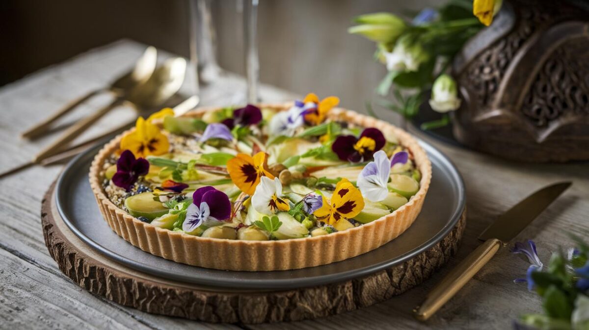 Découvrez la tarte salée d'Hélène Darroze, une recette printanière pour égayer vos tables