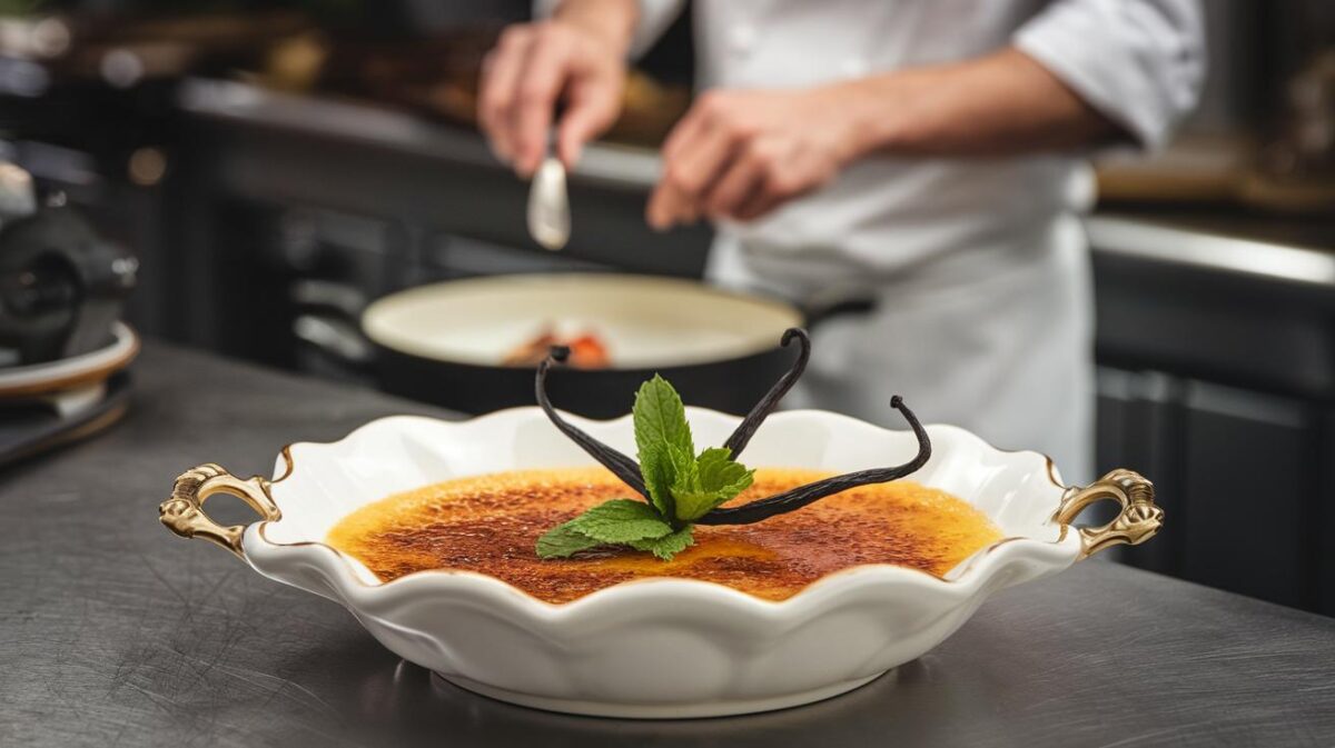 Découvrez la technique infaillible de Norbert Tarayre pour une crème brûlée parfaite en un temps record