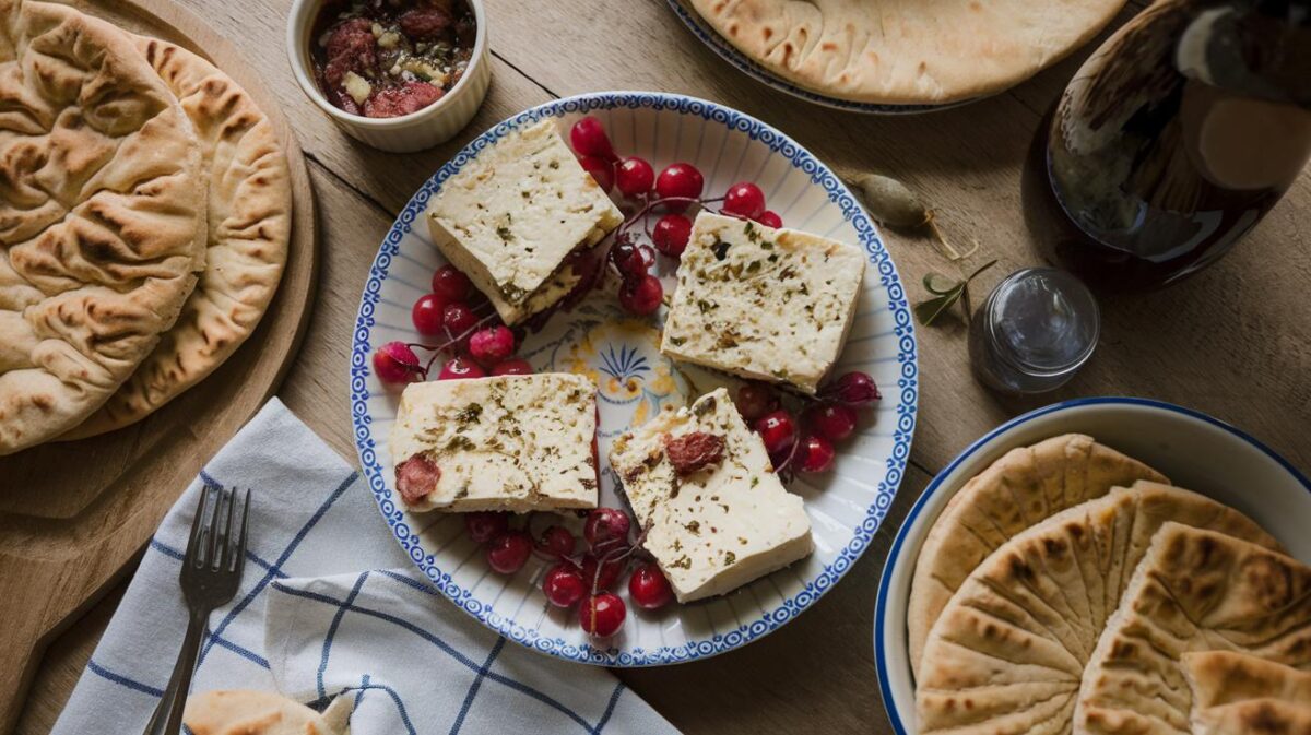 Découvrez le charme culinaire de la Grèce avec cette recette simple et savoureuse de feta au four et pain pita