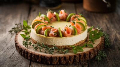 Découvrez le cheesecake salé qui va révolutionner vos apéritifs : recette gourmande au fromage frais, avocat et saumon