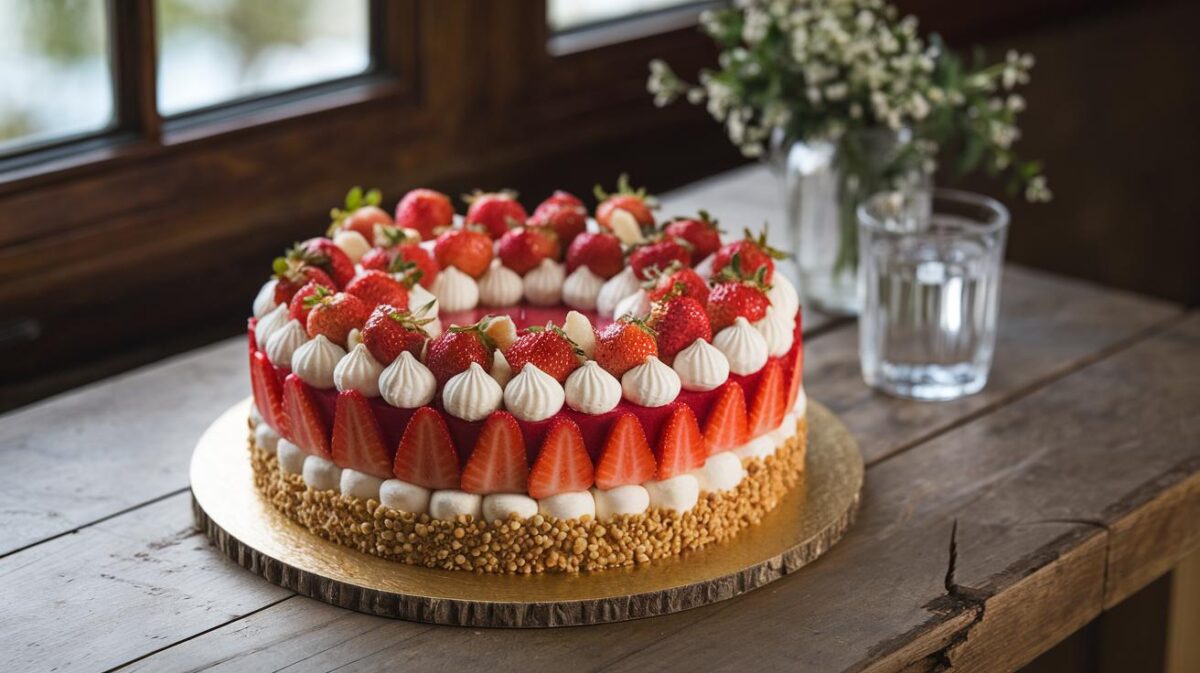 Découvrez le fraisier fraise-vanille de Christophe Michalak, une création rafraîchissante à savourer sans modération