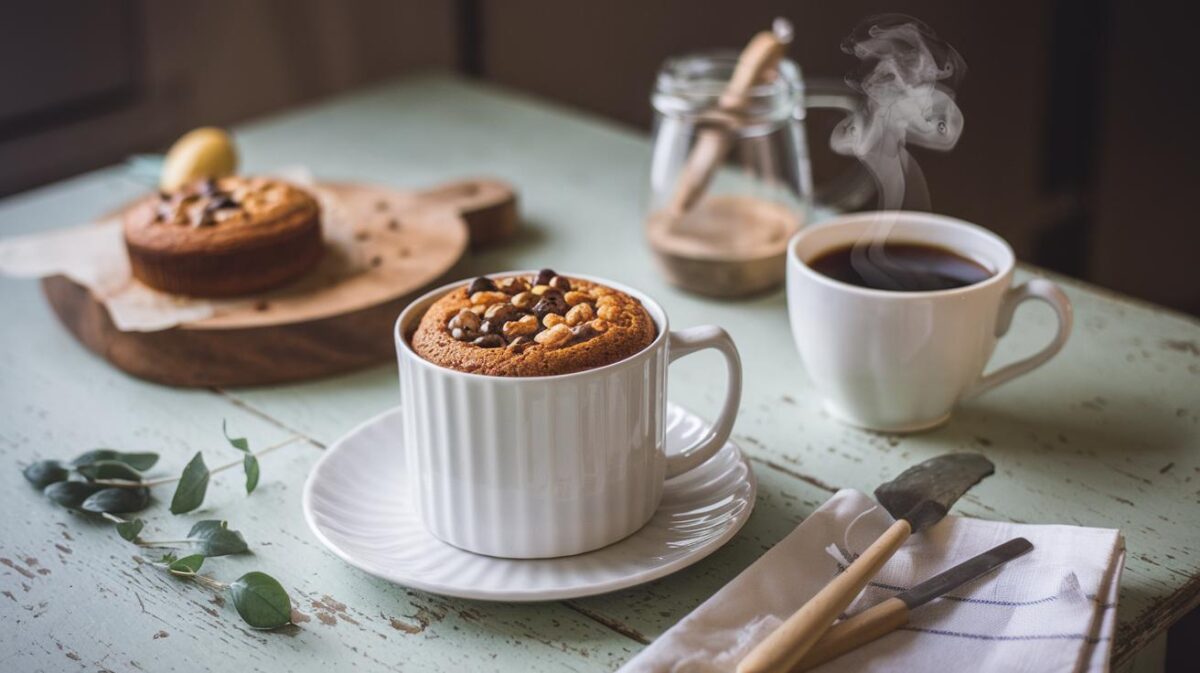 Découvrez le plaisir d'un gâteau en tasse prêt en 5 minutes, une solution sucrée idéale pour vos envies soudaines