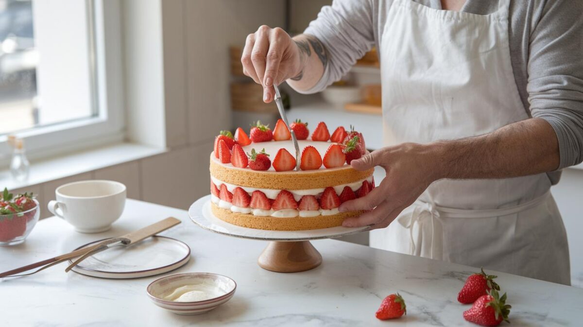 Découvrez le secret du fraisier de Yann Couvreur, un dessert raffiné pour éblouir vos invités