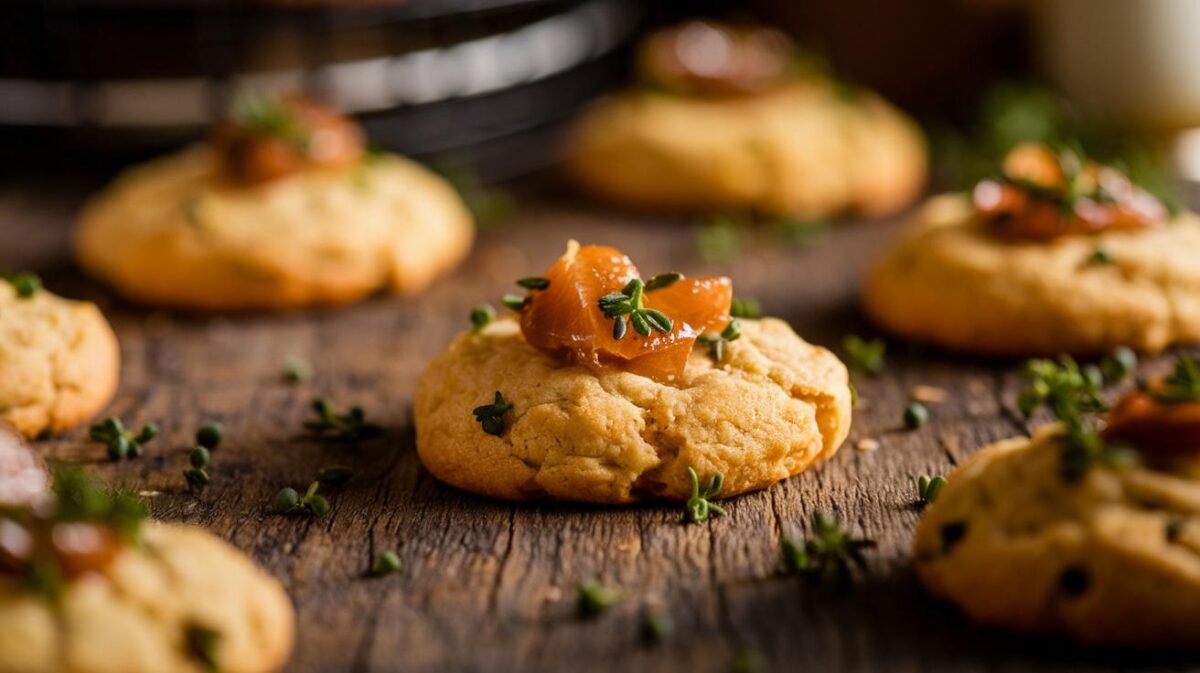 Découvrez les cookies salés au cheddar et oignons : une recette moelleuse pour élever votre apéritif