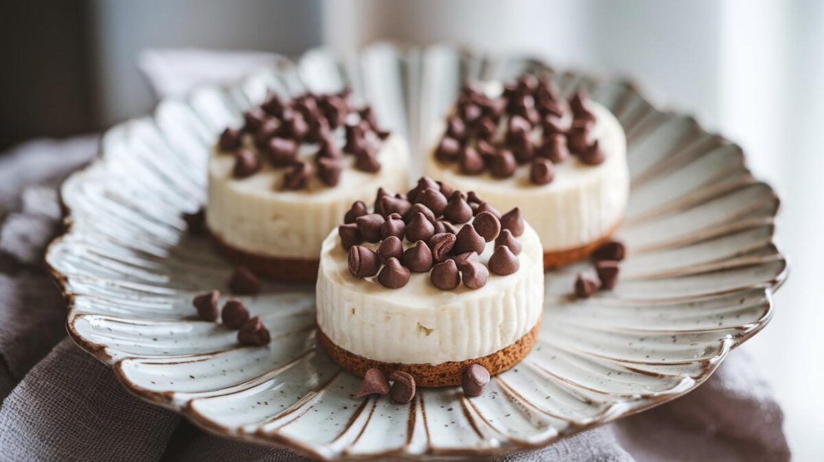 Découvrez les flans au fromage blanc et pépites de chocolat : une douceur légère qui ravira vos papilles à chaque bouchée